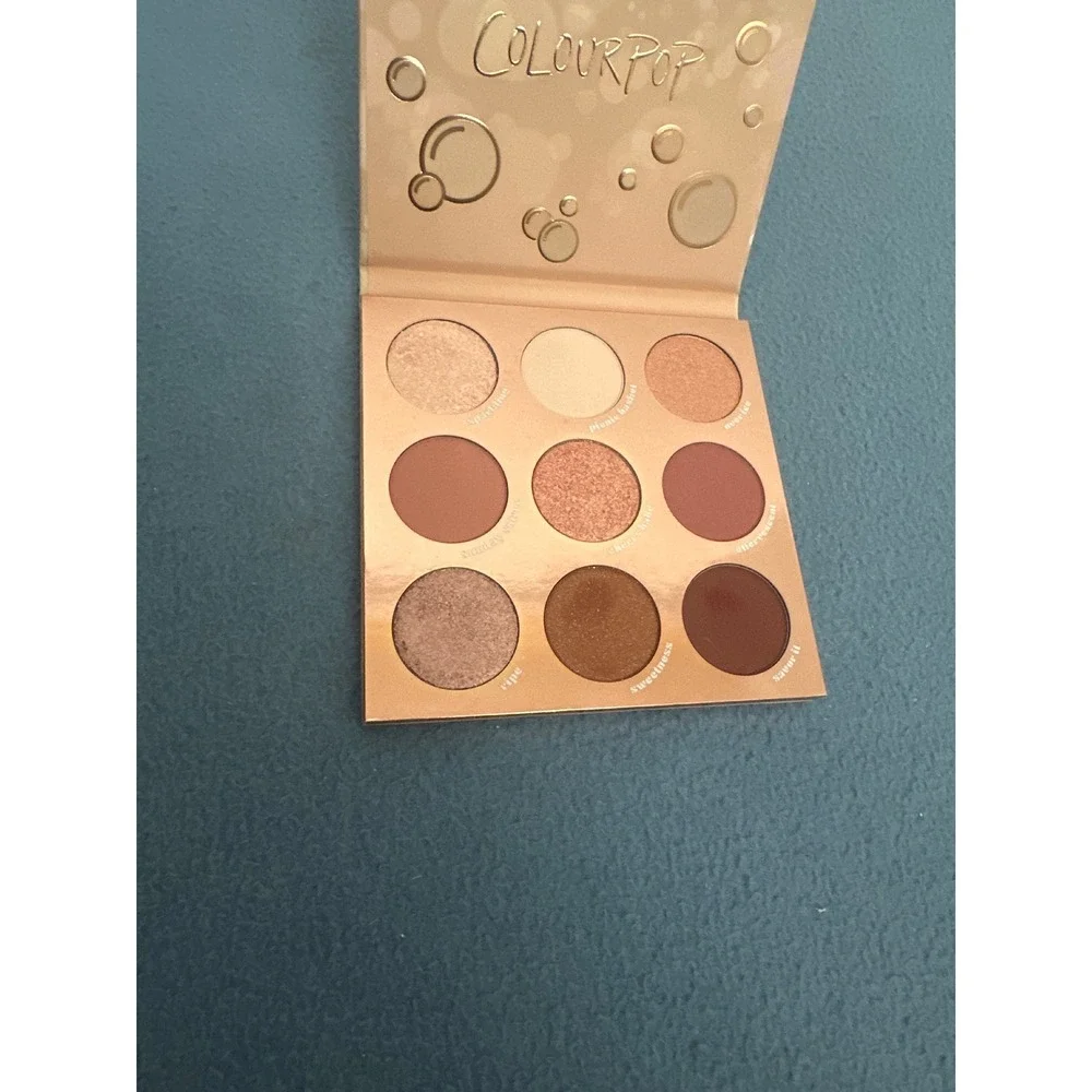 ColourPop By The Rose Pressed Powder Palette 9 Shades Pink Brown Nude Eye Shadow